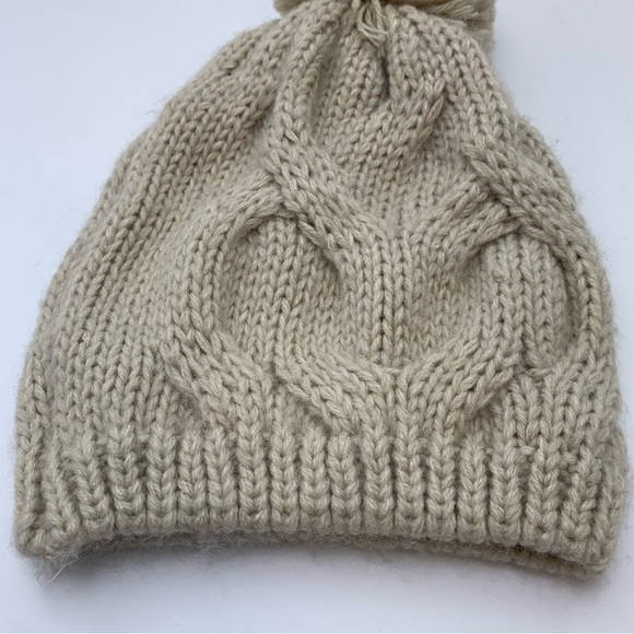 Rue21 Cream Cable Knit Beanie With Pom Pom - Picture 4 of 6